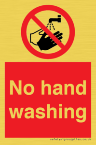No hand washing
